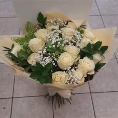Dozen White Roses