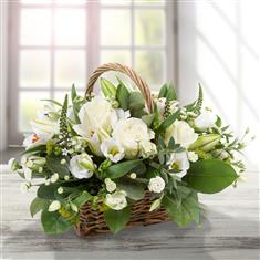 Wonderful White Basket Arrangement